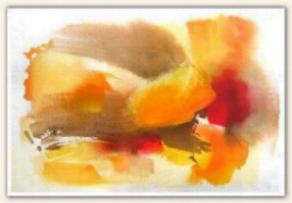 Abstract, acryl op handgeschept papier, 2005